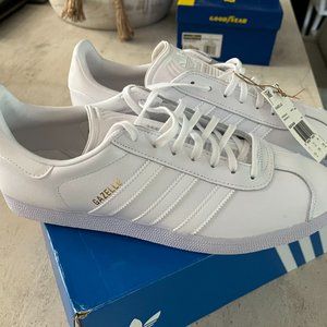 Adidas Originals Gazelle Leather Trainers White (New in Box with tags)
